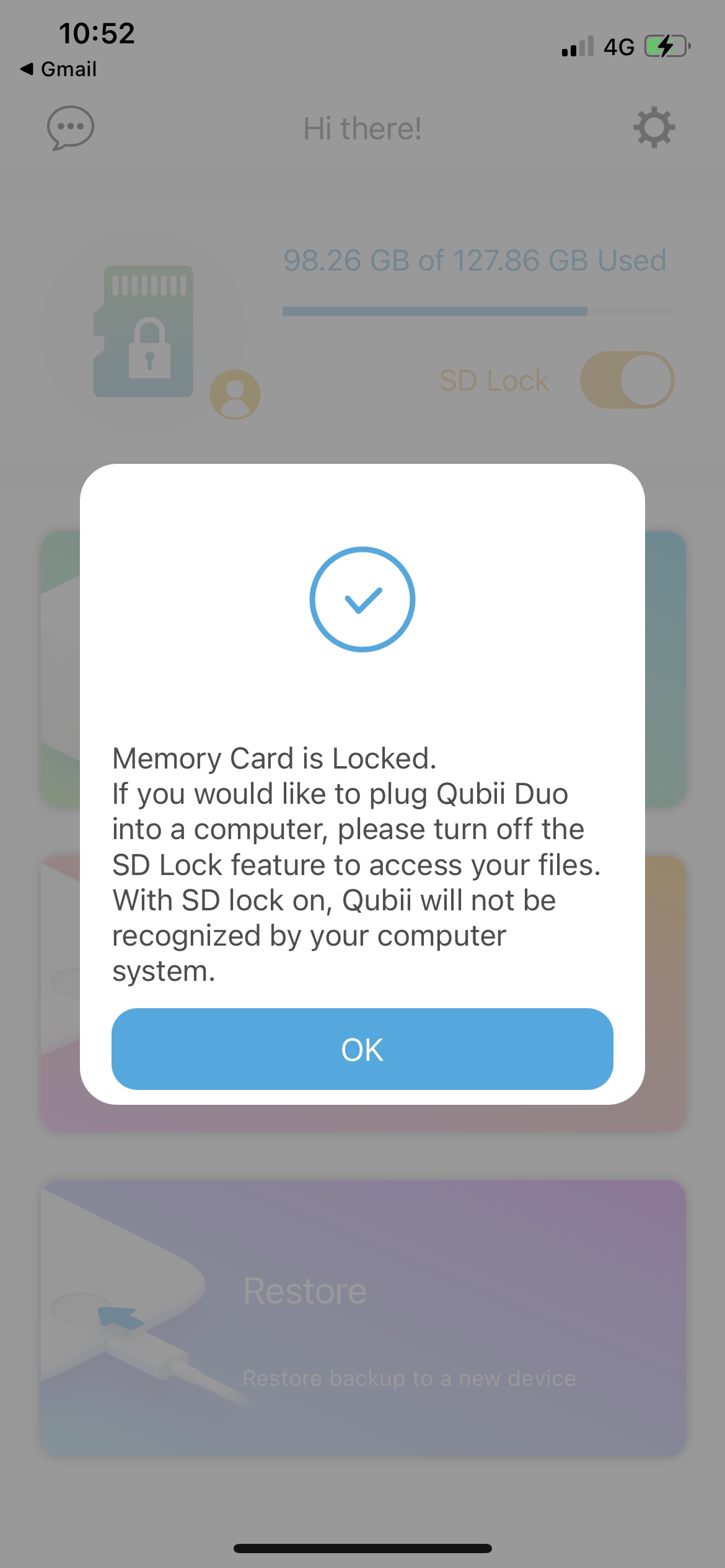 How to enable the Qubii SD card lock Maktar Help Center